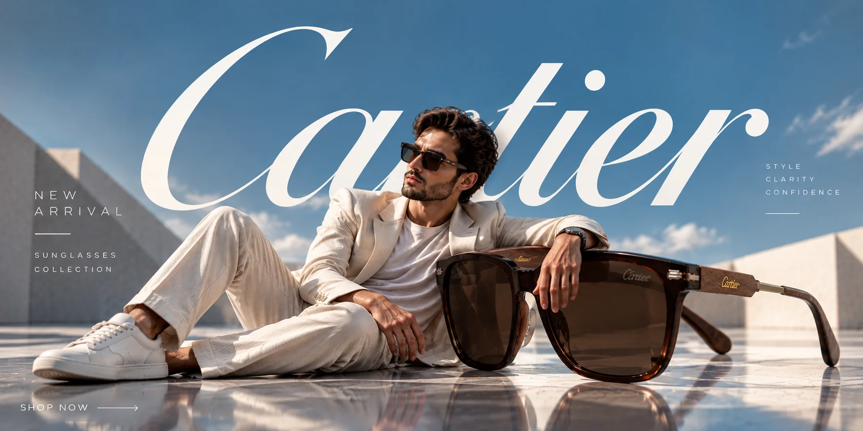 بنر تبلیغاتی عینک CARTIER