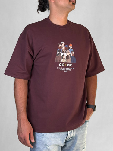 تیشرت باکسی ماکان با چاپ DC & DC