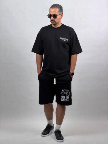 ست تیشرت شلوارک ماکان با چاپ Game Over