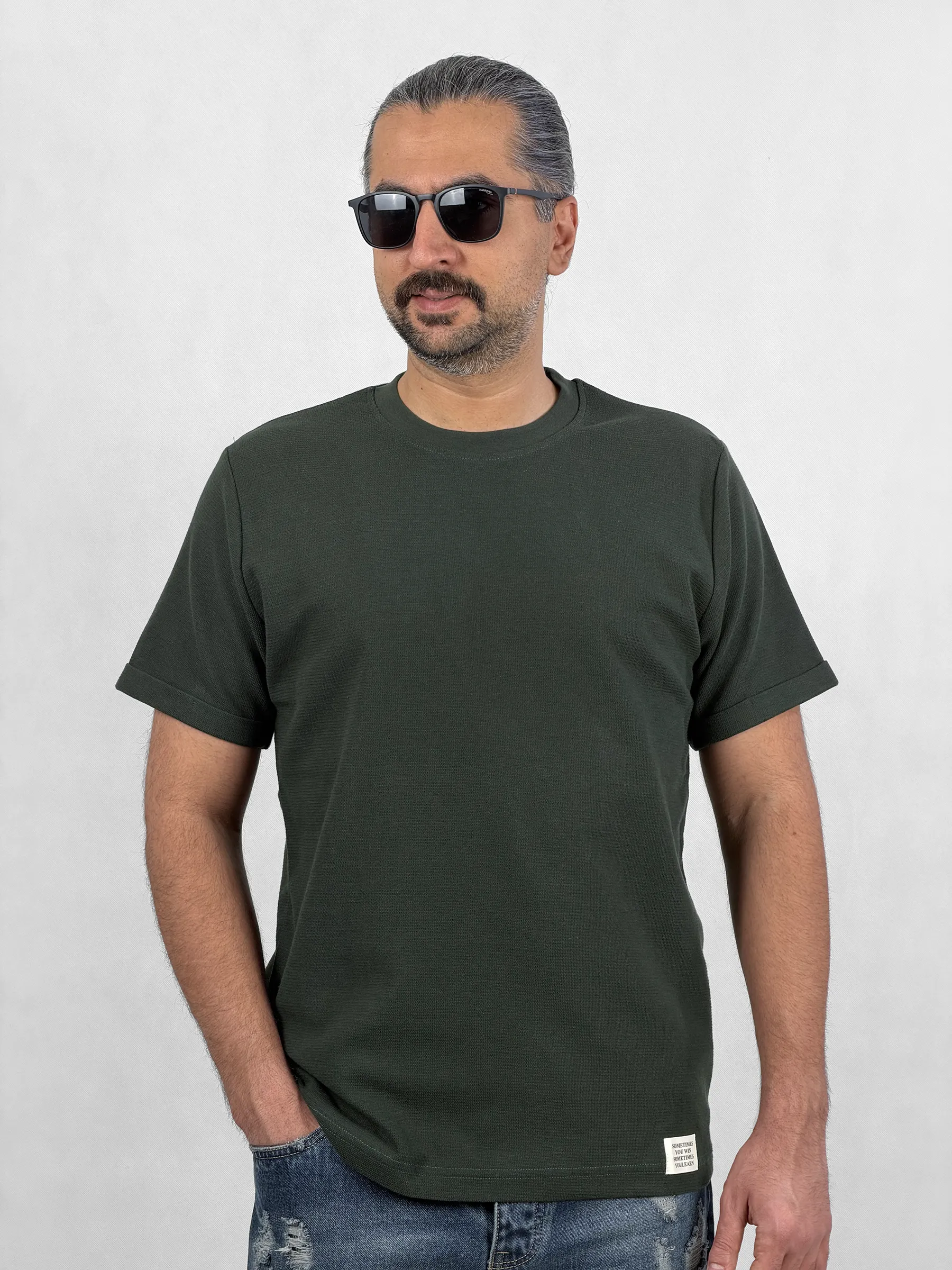 تیشرت کبریتی مردانه آستین کوتاه پاکتی