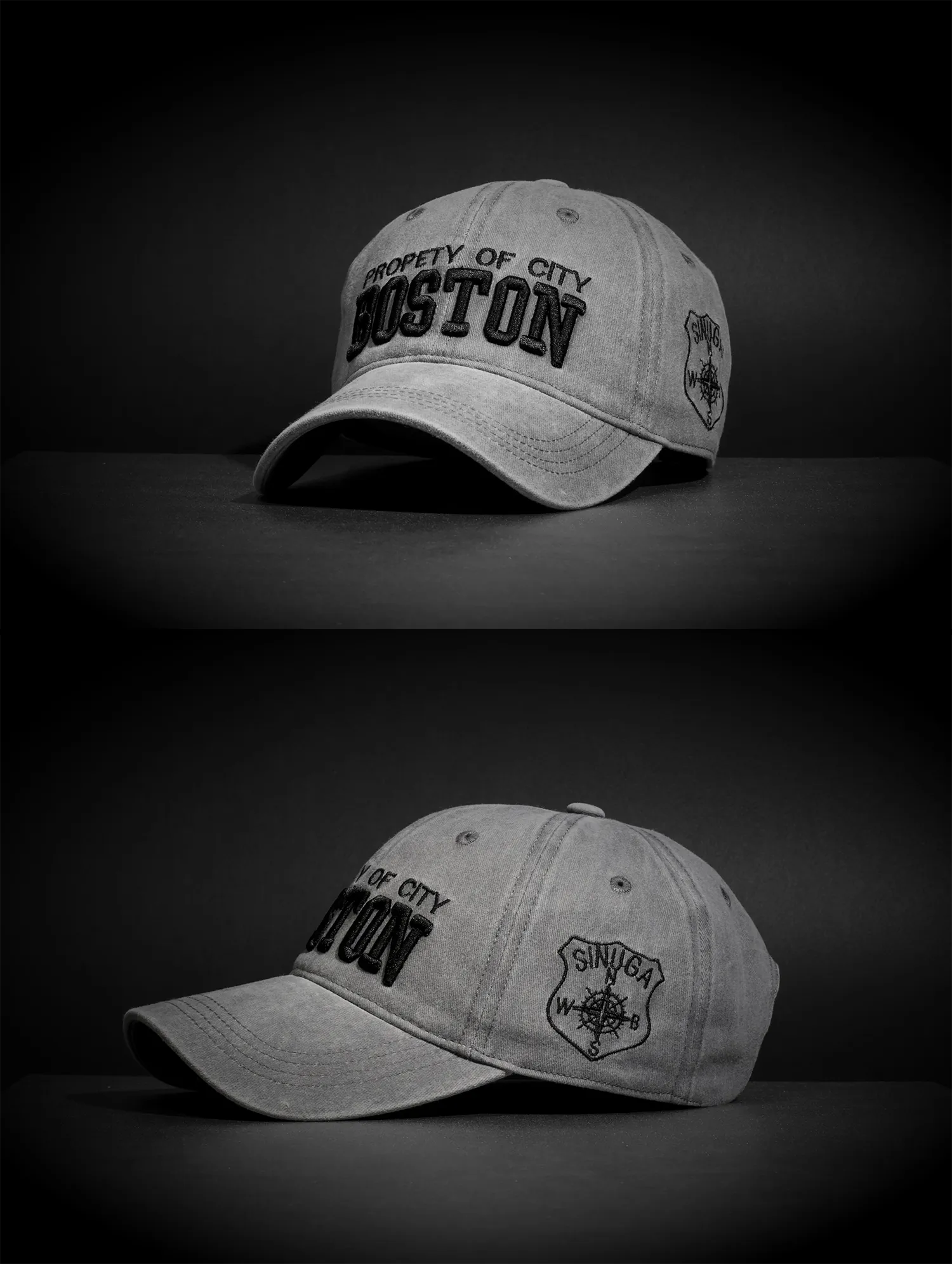 کلاه بیسبالی کتان سنگشور BOSTON سگک فلزی | کد 127