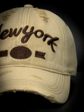 کلاه کپ کتان وینتیج زاپدار Newyork سگک فلزی | کد 173