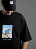 تیشرت باکسی یونیسکس ماکان پنبه TINTIN IN TEHRAN