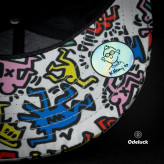 کلاه کپ پشت تور شمعی نقاب تخت KEITH HARING | جزئیات پشت نقاب