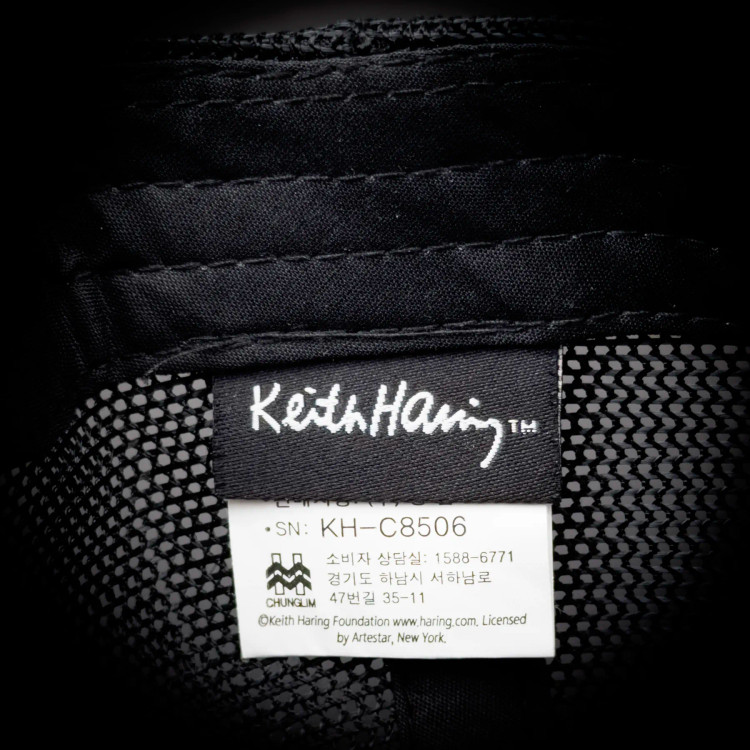 کلاه کپ پشت تور شمعی نقاب تخت KEITH HARING | جزئیات داخل کلاه