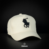 کلاه کپ بیسبالی کتان آستردار سگک فلزی POLO | کرم روشن