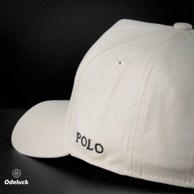 کلاه کپ بیسبالی کتان آستردار سگک فلزی POLO | جزئیات لوگوی بغل