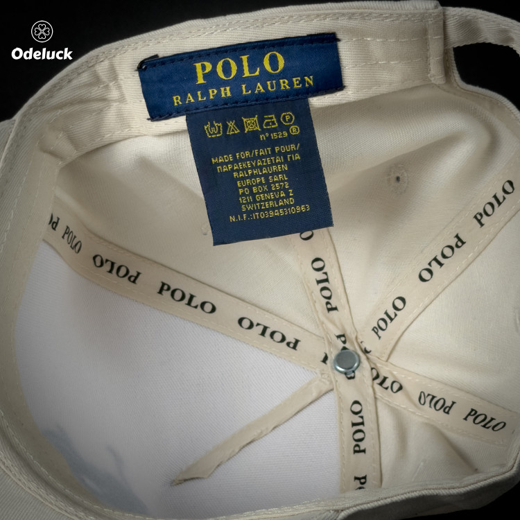 کلاه کپ بیسبالی کتان آستردار سگک فلزی POLO | جزئیات داخل کلاه