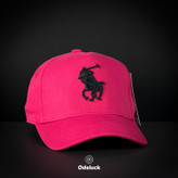 کلاه کپ بیسبالی کتان آستردار سگک فلزی POLO | صورتی