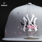 FITTED CAP NEW ERA - NY YANKEES SAKURA BLOOM | FRONT EMBROIDERY DETAIL