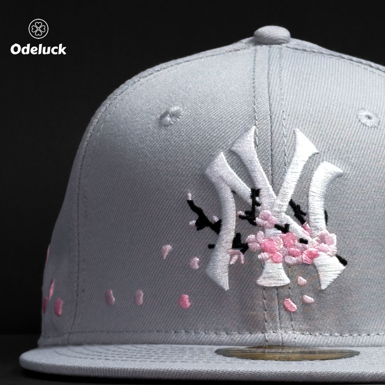 FITTED CAP NEW ERA - NY YANKEES SAKURA BLOOM | FRONT EMBROIDERY DETAIL