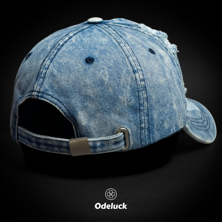 VINTAGE WASHED BASEBAL DENIM CAP | STRAP BACK | BACK| LA | BACK VIEW