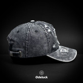 VINTAGE WASHED BASEBAL DENIM CAP | STRAP BACK | STRUCTURED | BRKLYN | SIDE VIEW