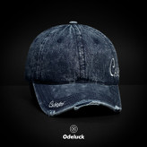 VINTAGE WASHED BASEBAL DENIM CAP | STRAP BACK | UNSTRUCTURED | COLORFUL | FRONT VIEW