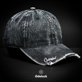 VINTAGE WASHED BASEBAL DENIM CAP | STRAP BACK | UNSTRUCTURED | COLORFUL | SIDE VIEW