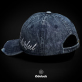 VINTAGE WASHED BASEBAL DENIM CAP | STRAP BACK | UNSTRUCTURED | COLORFUL | STRAP - BACK VIEW