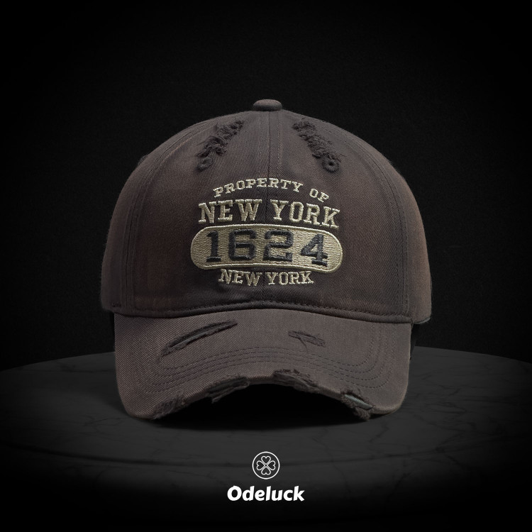 کلاه کپ کتان زاپدار NEW YORK 1624 | استرپ بک | وارداتی | نمای HERO