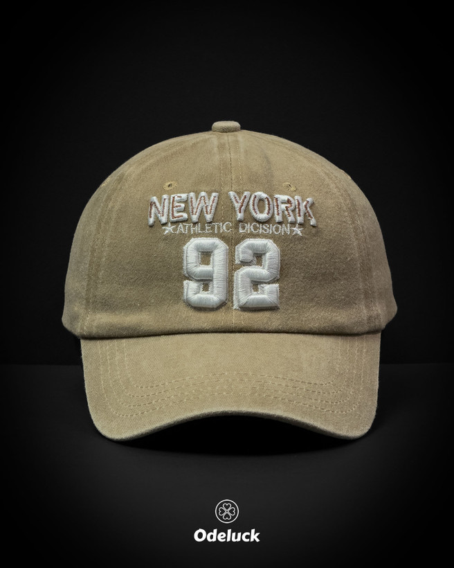 کلاه کپ کتان سنگشور NEW YORK 92 رنگ کرم