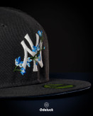 کلاه کپ بک فیت NEW ERA - NY YANKEES NAVY BLOOM | جزئیات گلدوزی