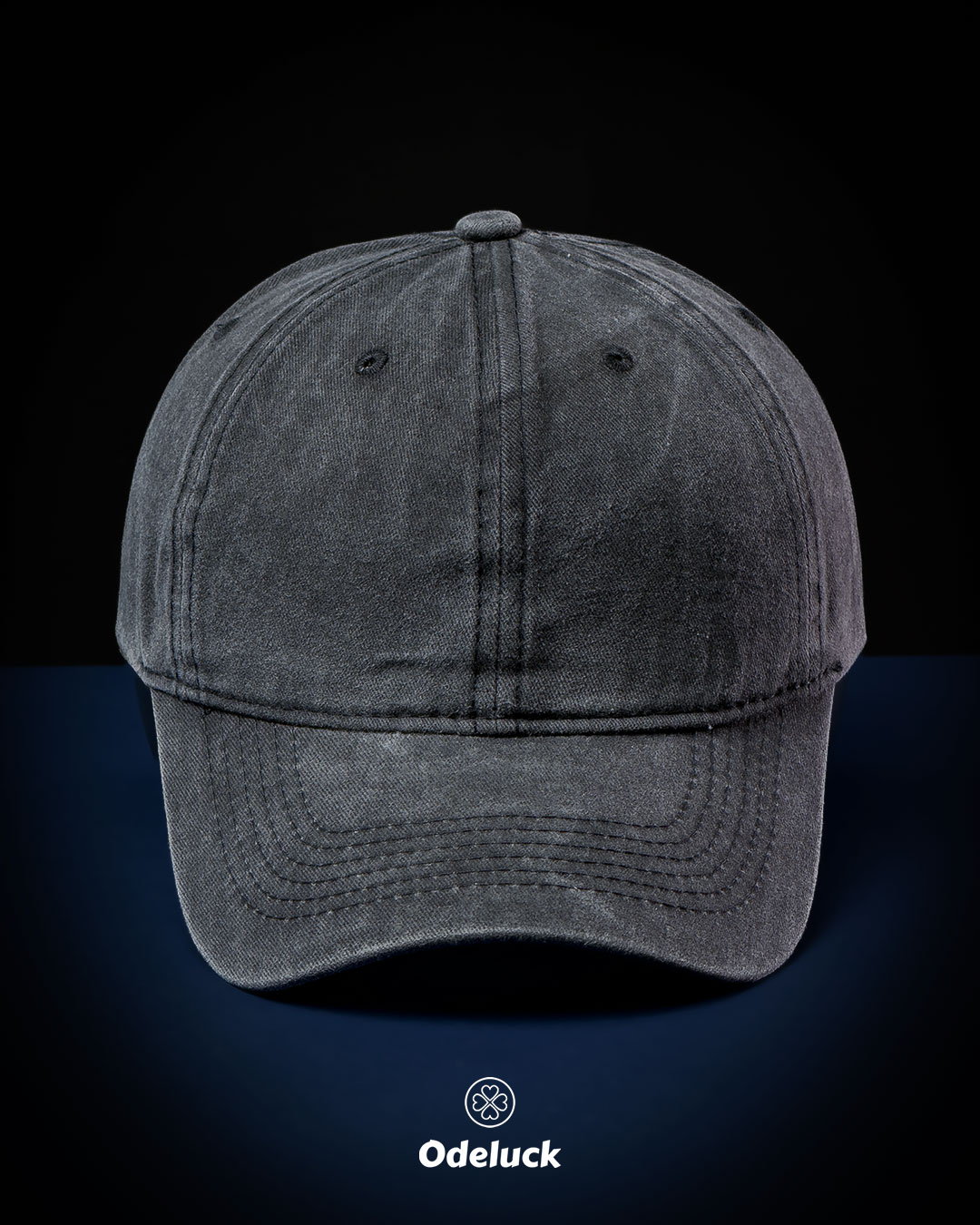 کلاه کپ بیسبالی کتان سنگشور بیسیک وارداتی Dad Hat ادلاک رنگ زغالی