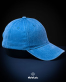 کلاه کپ بیسبالی کتان سنگشور بیسیک وارداتی رنگ ابی رویال نمای بغل Dad Hat ادلاک