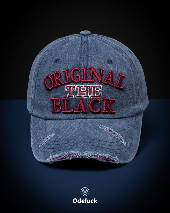 کلاه کپ سنگشور زاپدار رنگ آبی دودی ORIGINAL THE BLACK ادلاک