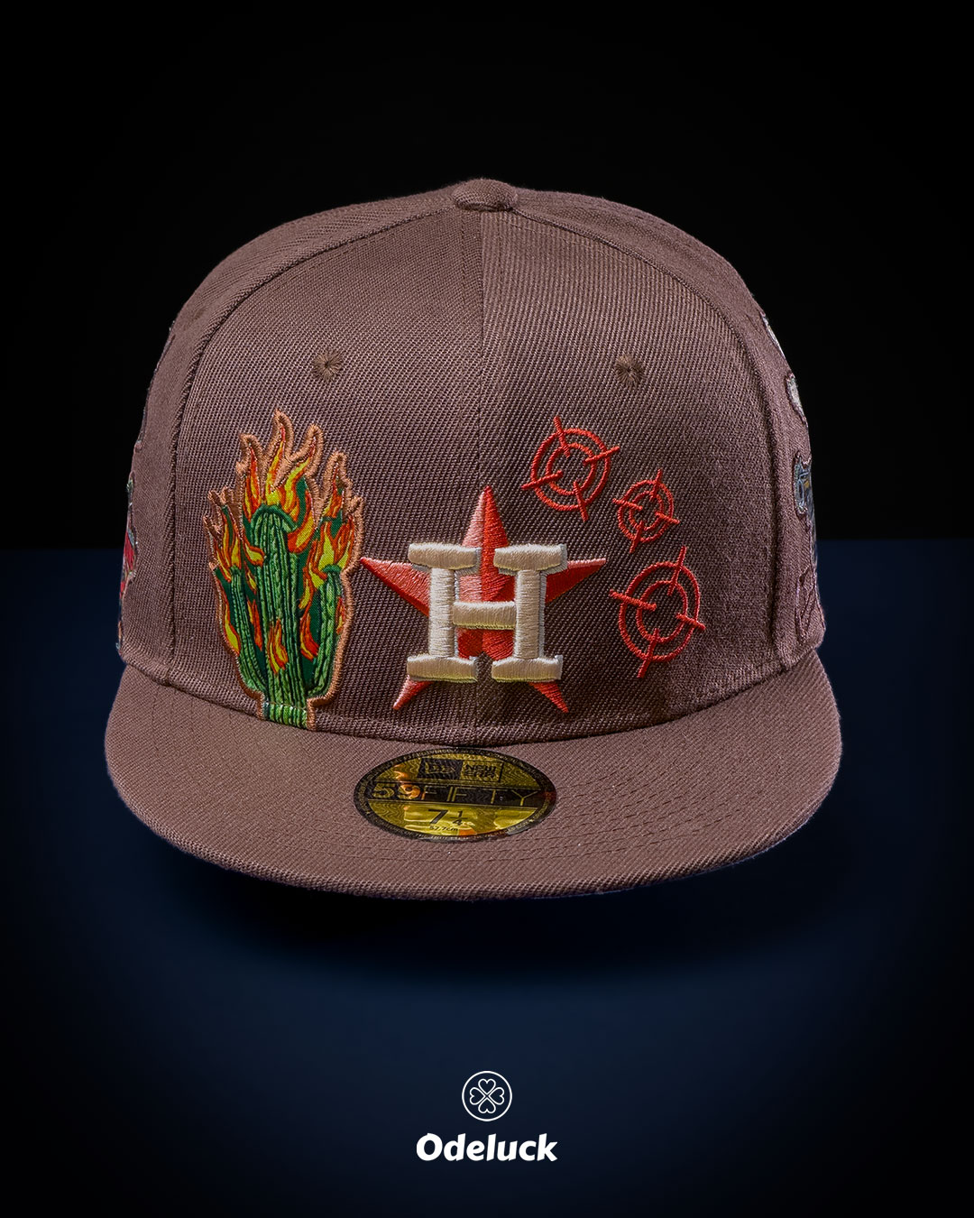 کلاه کپ بک فیت NEW ERA مدل Houston Astros Hustle Town رنگ قهوه ای