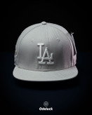 کلاه کپ بک فیت نیو ارا LA DODGERS WORLD SERIES 1988 طوسی روشن نمای روبرو