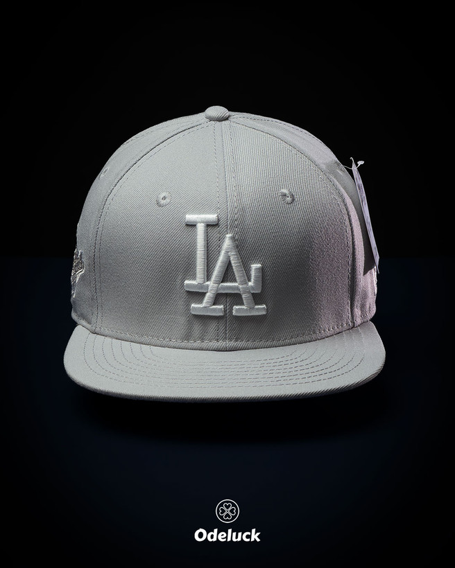 کلاه کپ بک فیت نیو ارا LA DODGERS WORLD SERIES 1988 طوسی روشن نمای روبرو