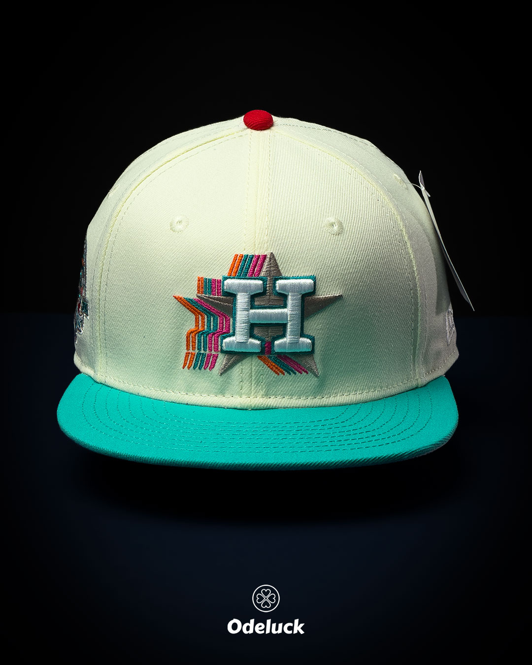 کلاه کپ بک فیت نیو ارا HOUSTON ASTROS 45TH ANNIVERSARY شیری آبی تیفانی نمای روبرو