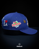 نمای کناری کلاه نیو ارا کاستوم آبی با پچ گلدوزی شده قهرمانی 1988 World Series