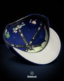 نمای داخل کلاه کپ نیو ارا LA DODGERS BUTTERFLY آبی رویال و زیر نقاب طوسی روشن
