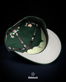 نمای داخل کلاه کپ نیو ارا OAKLAND ATHLETICS BUTTERFLY سبز و زیر نقاب طوسی روشن