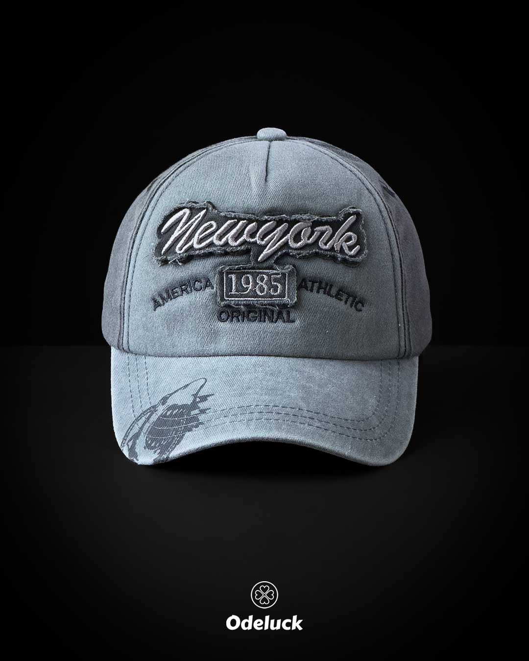 کلاه بیسبالی کتان سنگشور New York Sharks رنگ زغالی و طوسی