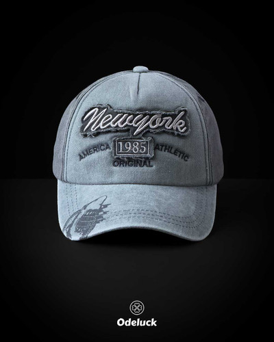 کلاه بیسبالی کتان سنگشور New York Sharks رنگ زغالی و طوسی