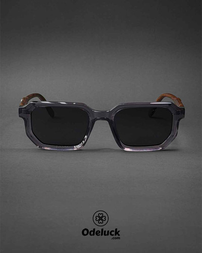 نمای کامل روبرو عینک آفتابی MOSCOT JW 7007 فریم خاکستری شفاف کد 463