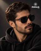 استایل تنخور مدل مردانه با عینک آفتابی کارتیه CARTIER فریم مشکی کد 468
