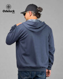 نمای پشت سویشرت زیپی بیسیک VELVET و ایستایی کلاه داخل مخمل کد 745