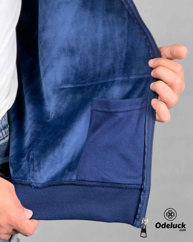 نمای داخل تنه سویشرت و آستر مخمل متراکم سرمهای به همراه کیسه جیب کد 745