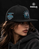 تنخور روی سر مدل زن نمای سه رخ کلاه بک فیت نیو ارا NY RANGERS EASTERN سایز ۵۷.۷ | کد 410