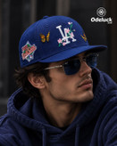 کلاه بیسبالی اسنپ بک کاستوم نیو ارا LA DODGERS BUTTERFLY آبی | کد 426
