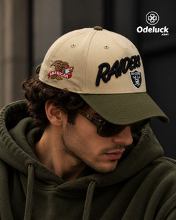 کلاه بیسبالی تاجدار اسنپ بک نیو ارا RAIDERS کرم | کد 434