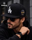 استایل مردانه با کلاه بکفیت نیو ارا LA Dodgers مدل Death Angel مشکی کد 489