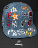نمای نزدیک گلدوزیهای کلاه نیو ارا 9FIFTY جین سنگشور کد 494