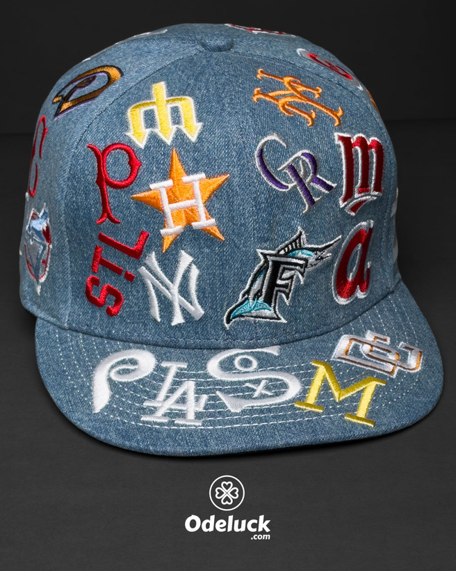 نمای نزدیک گلدوزیهای کلاه نیو ارا 9FIFTY جین سنگشور کد 494