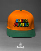 نمای روبهرو کلاه اسنپبک نیو ارا Super Mario نارنجی با نقاب سبز کد 501