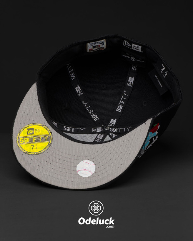 نمای داخل کلاه بکفیت 59FIFTY سایز 7 1/4 با زیره نقاب طوسی کد 508