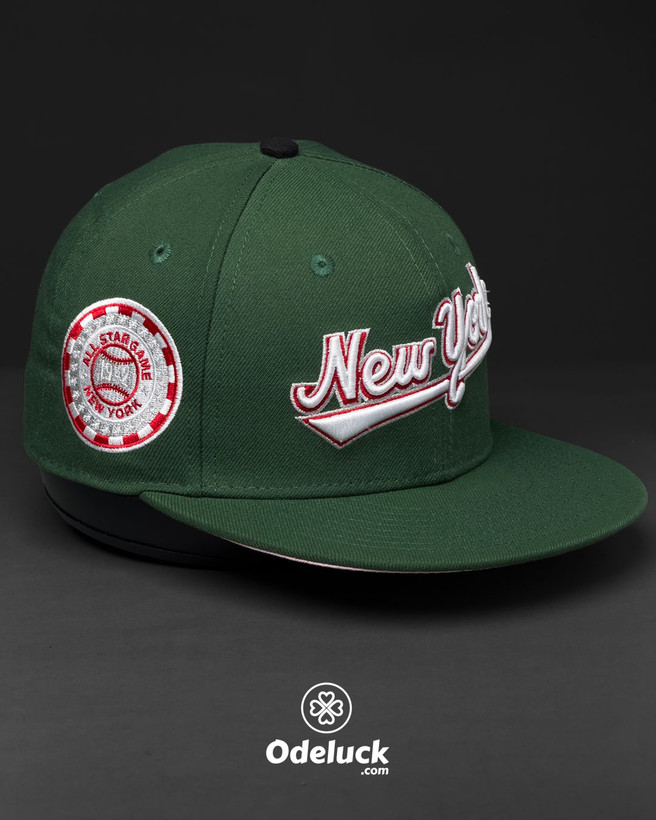 نمای سهرخ کلاه 59FIFTY نیویورک سبز با پچ گرد ALL STARS 1942 کد 509