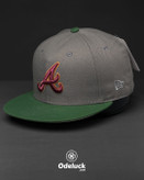 نمای جانبی کلاه بکفیت Atlanta Braves با نقاب سبز و لوگوی نیو ارا کد 510