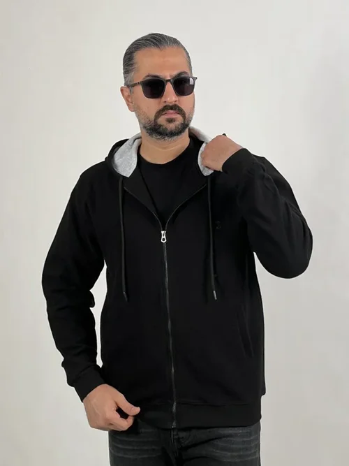 سویشرت سلانیک تمام زیپ کلاهدار